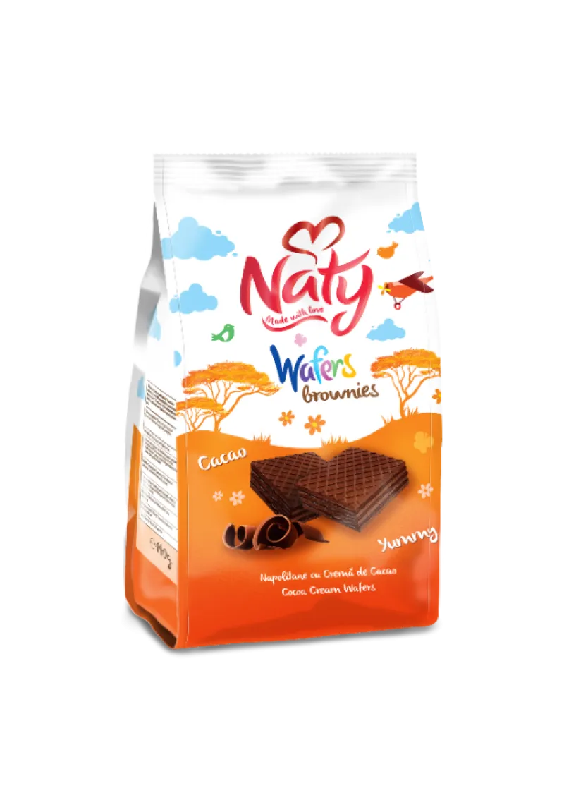 Naty brownie ízű krémmel (80%) töltött ostya - Scandic Royal Kft.