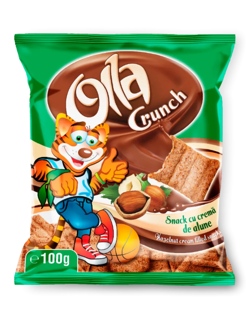 Olla crunch, mogyorós krémmel töltött gabona falatkák - Scandic Royal Kft.