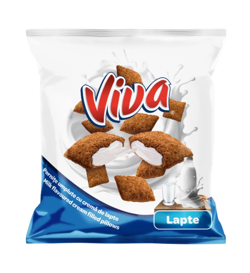 Viva snacks, tejes ízű krémmel töltött gabonapárnácska - Scandic Royal Kft.