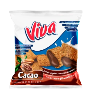 Viva snacks, kakaós ízű krémmel töltött gabonapárnácska - Scandic Royal Kft.